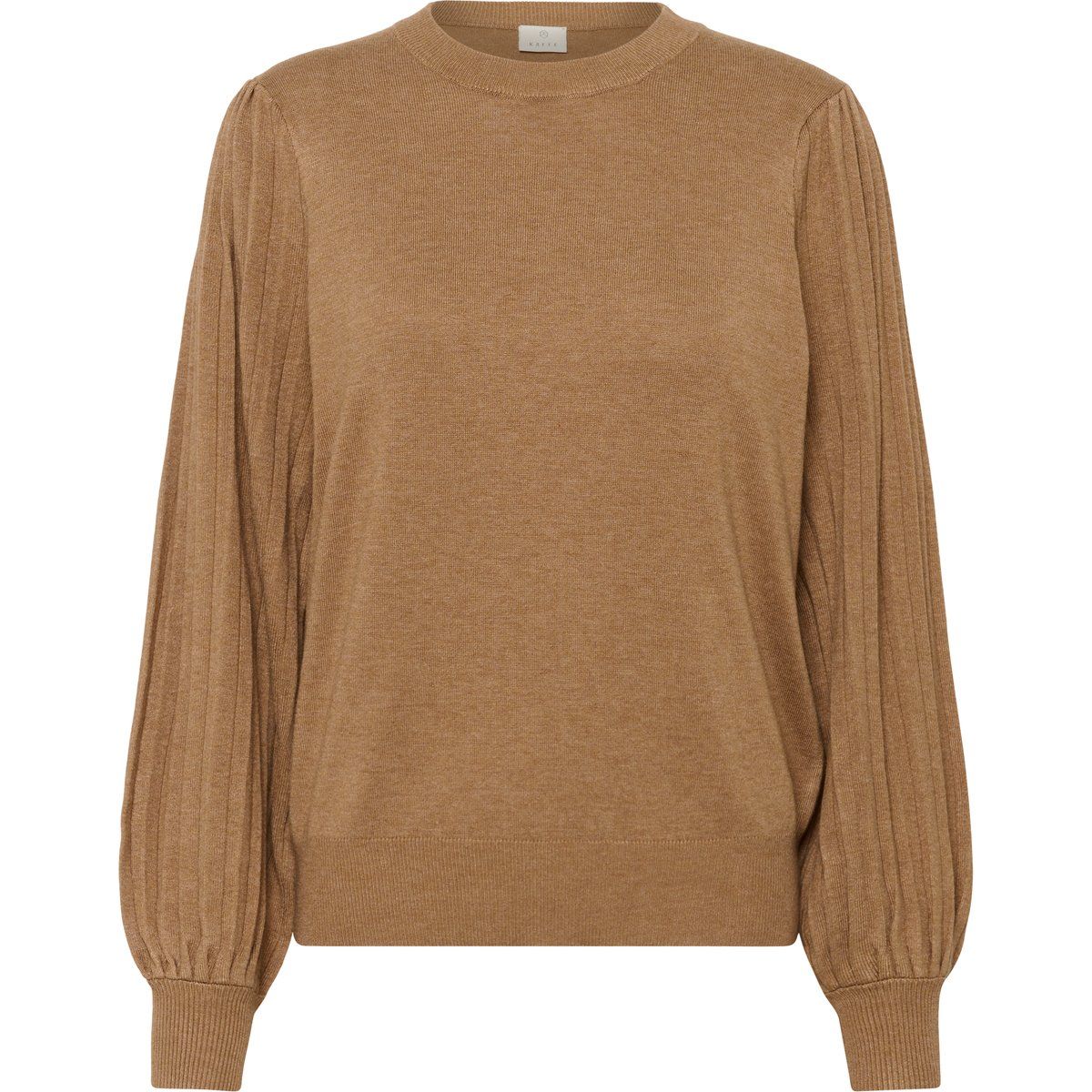 Feinstrickpullover mit Plissee-Ärmeln
