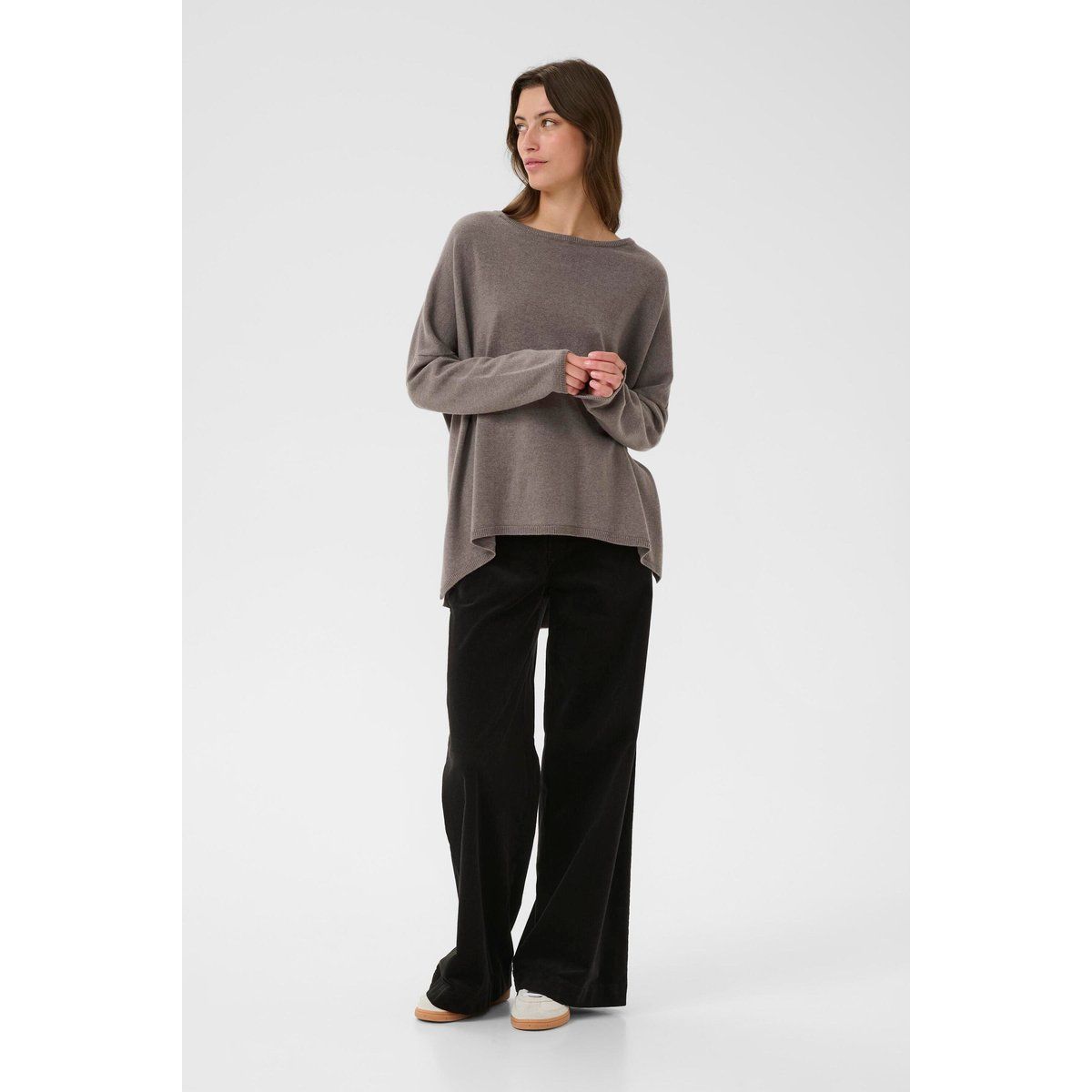 Oversized Strickpullover mit Rundhalsausschnitt