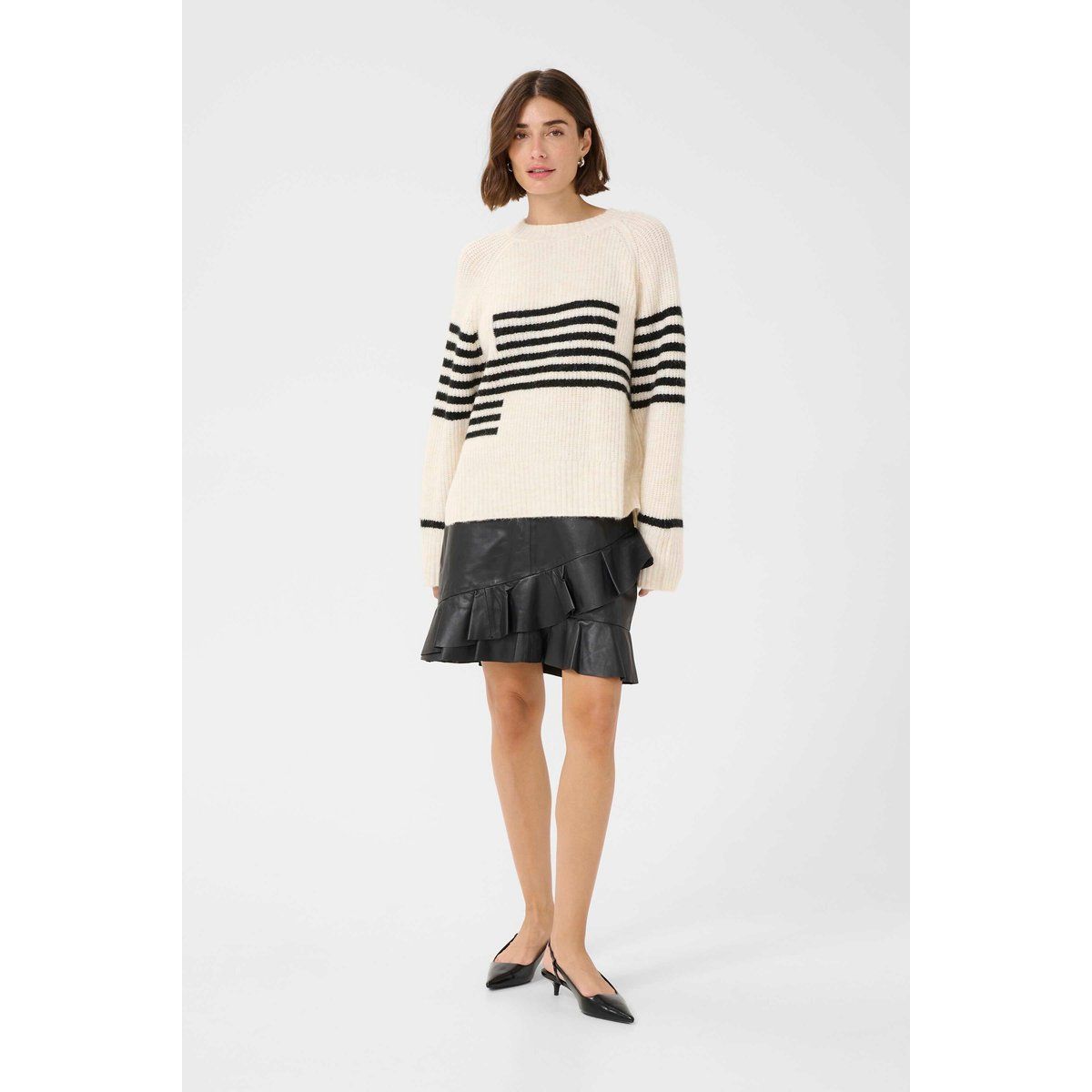 Strickpullover CUnicky Relaxed fit black offwhite
