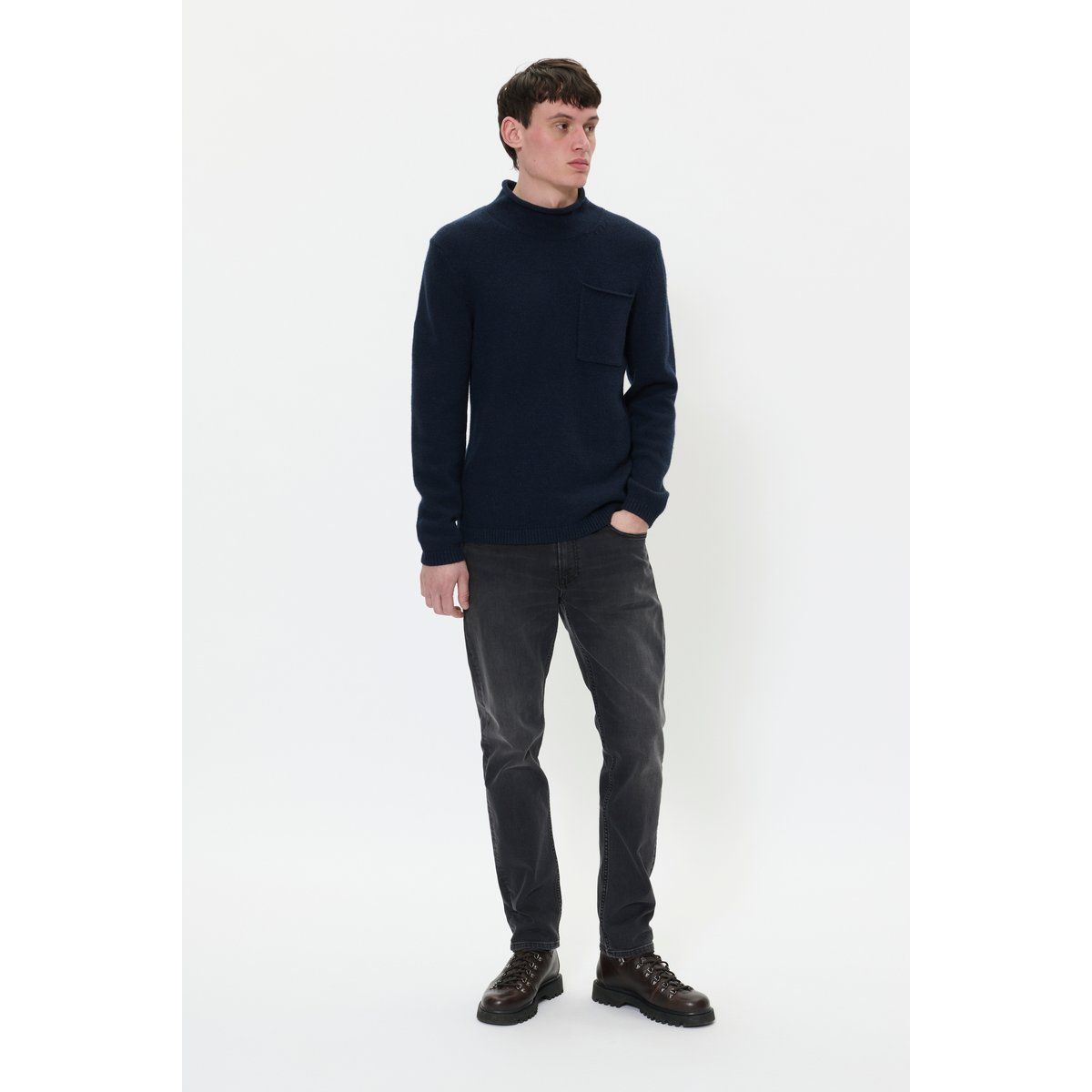 Woll-Kaschmir Strickpullover mit Relaxed Fit