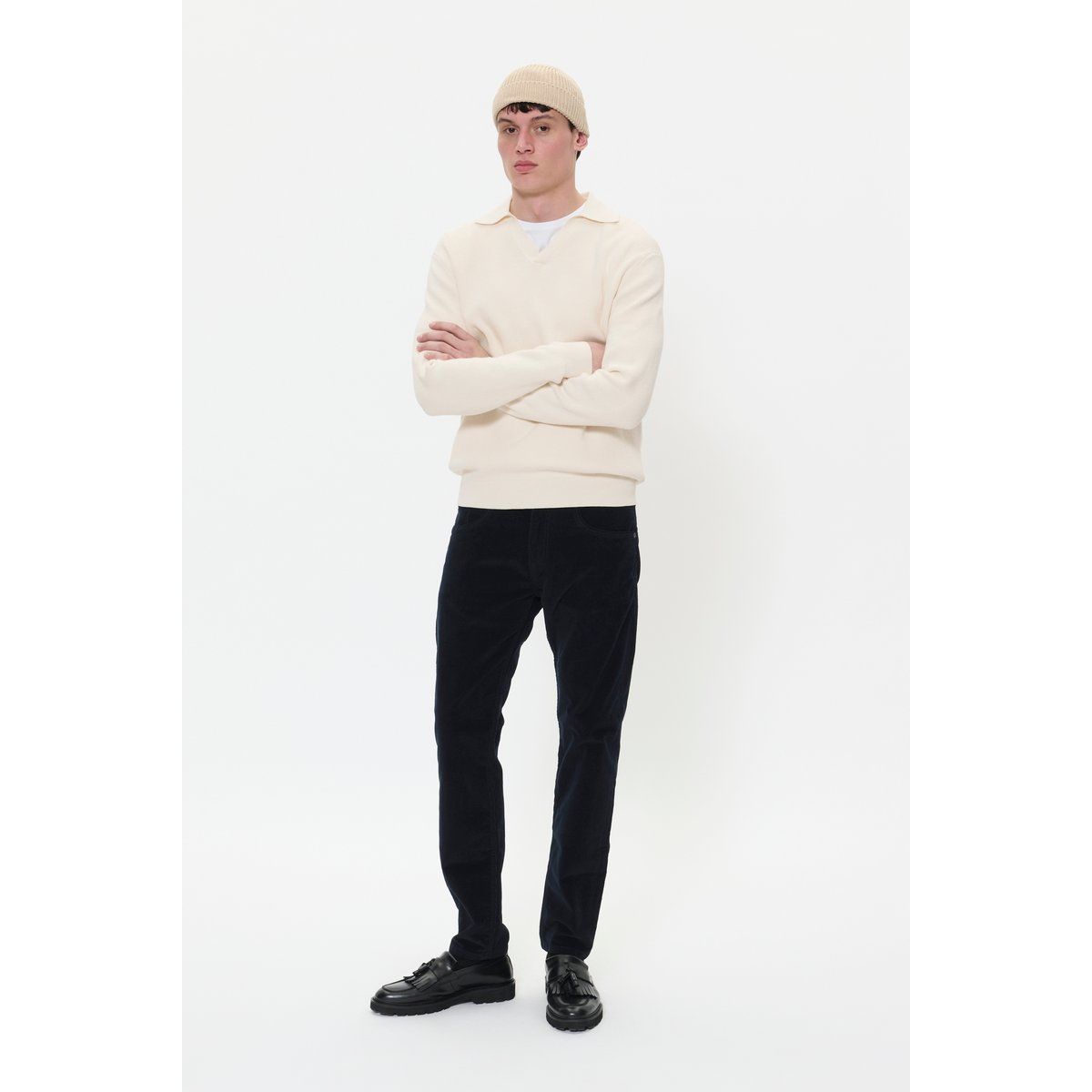 Regular Fit Strickpolo Pullover