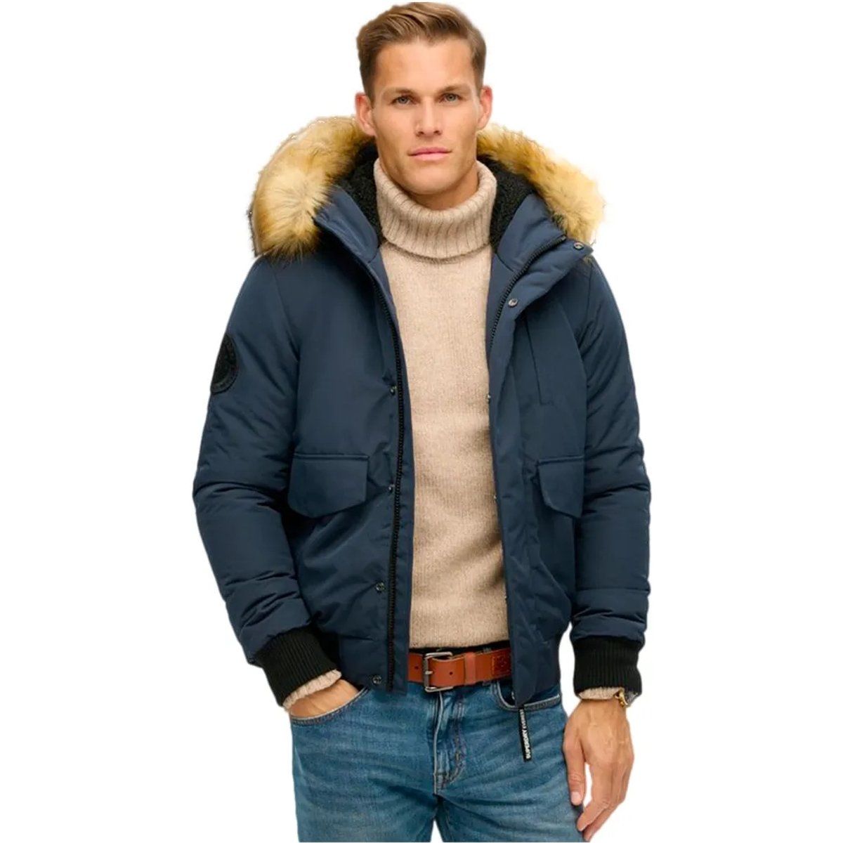 Everest Bomberjacke mit Kunstpelzbesatz