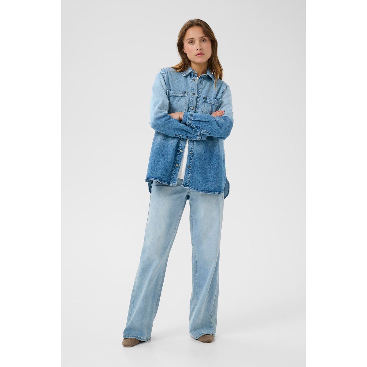 Jeanshemd mit lockerer Passform