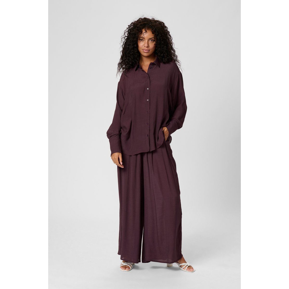 Langarm - Hemd KAanja Loose fit brown