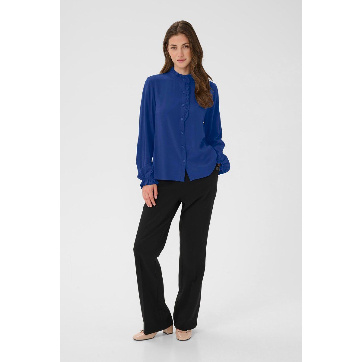 Langarm - Hemd CRVenea Straight fit blue