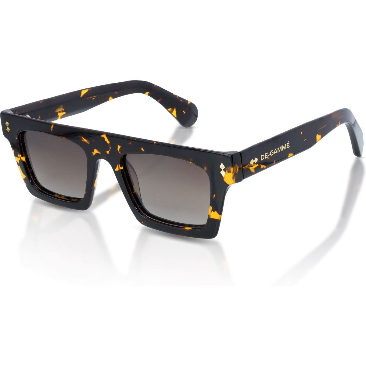 Rechteckige Sonnenbrille mit dickem Rahmen