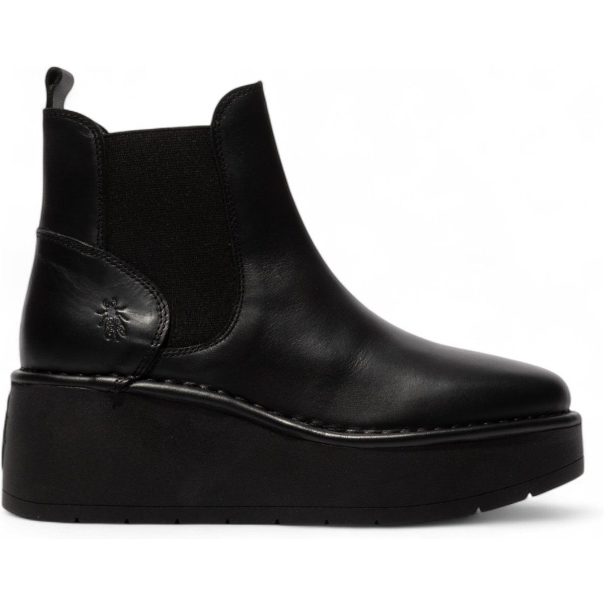 Chelsea-Stiefeletten aus Leder mit Plateau