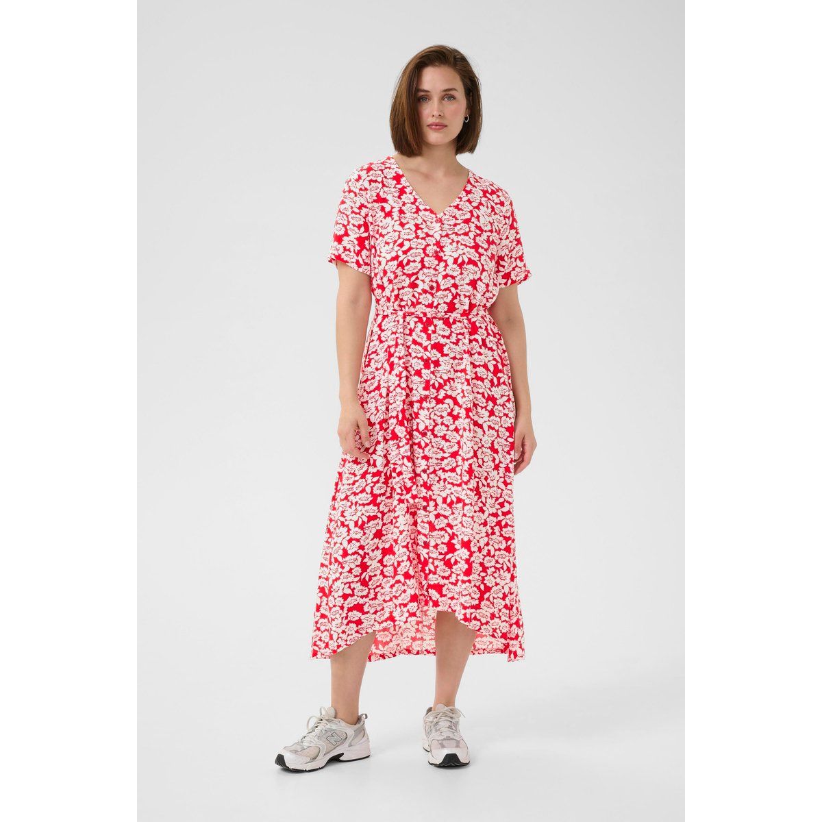 Kleid KAbeathe A-shape white red
