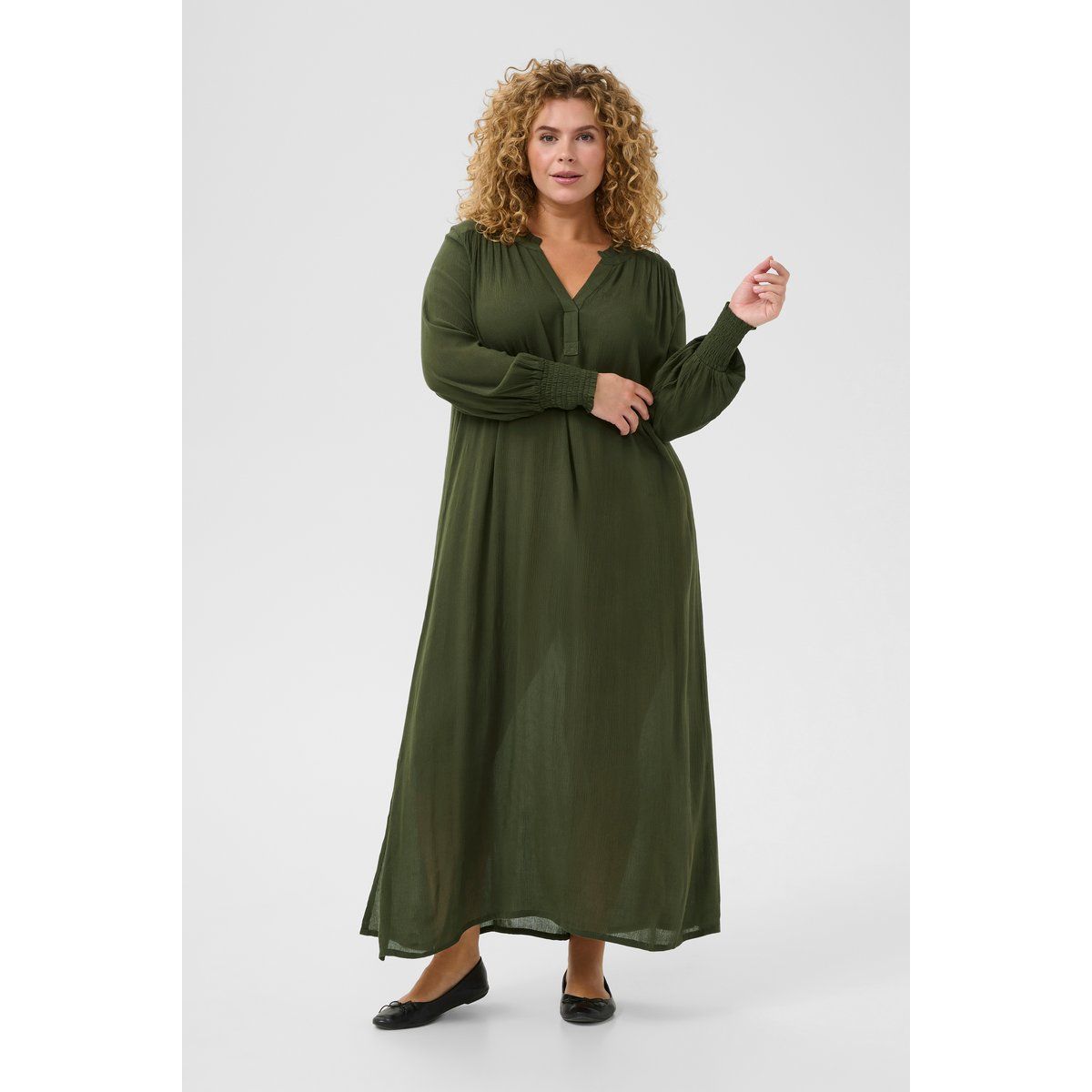 Weites Maxikleid Grün
