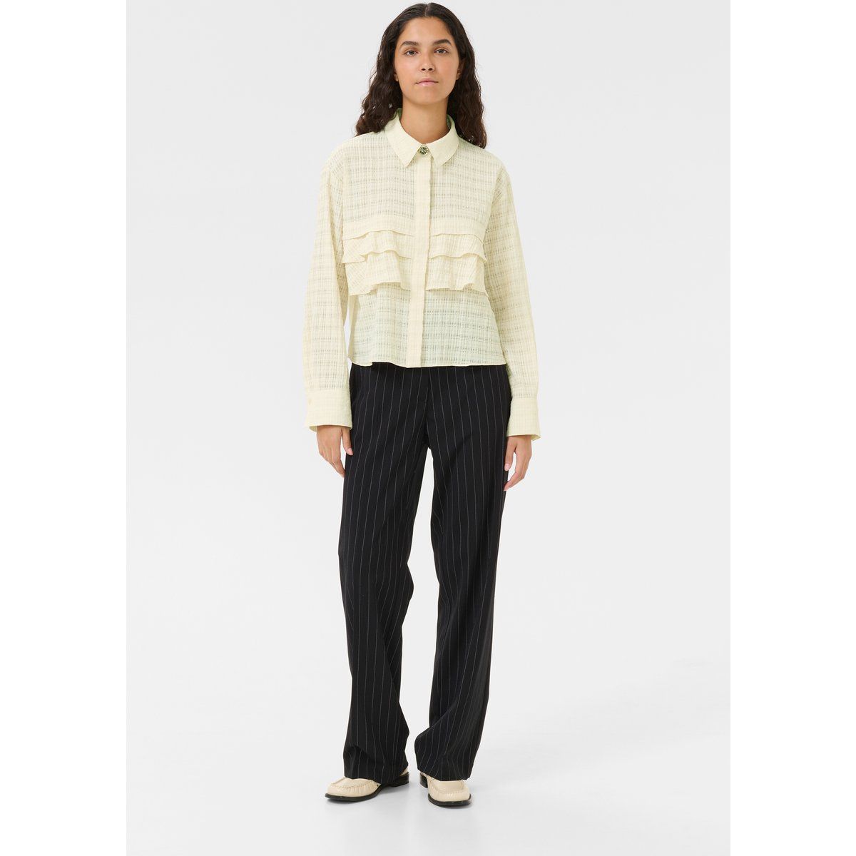Langarm - Hemd KBAyo Baggy fit cream