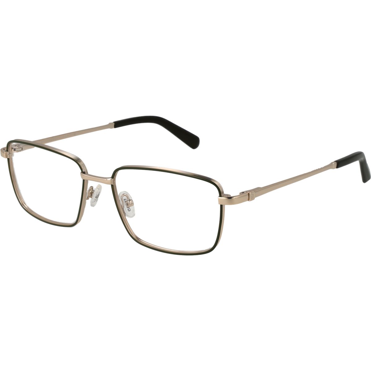 Rechteckige Vollrand Metall Brille