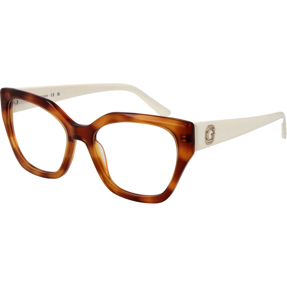 Cat-Eye-Brille mit gemustertem Rahmen