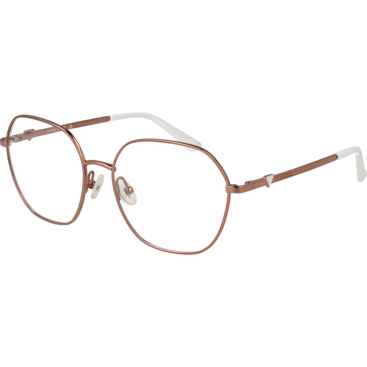 Runde Roségoldene Metallbrille