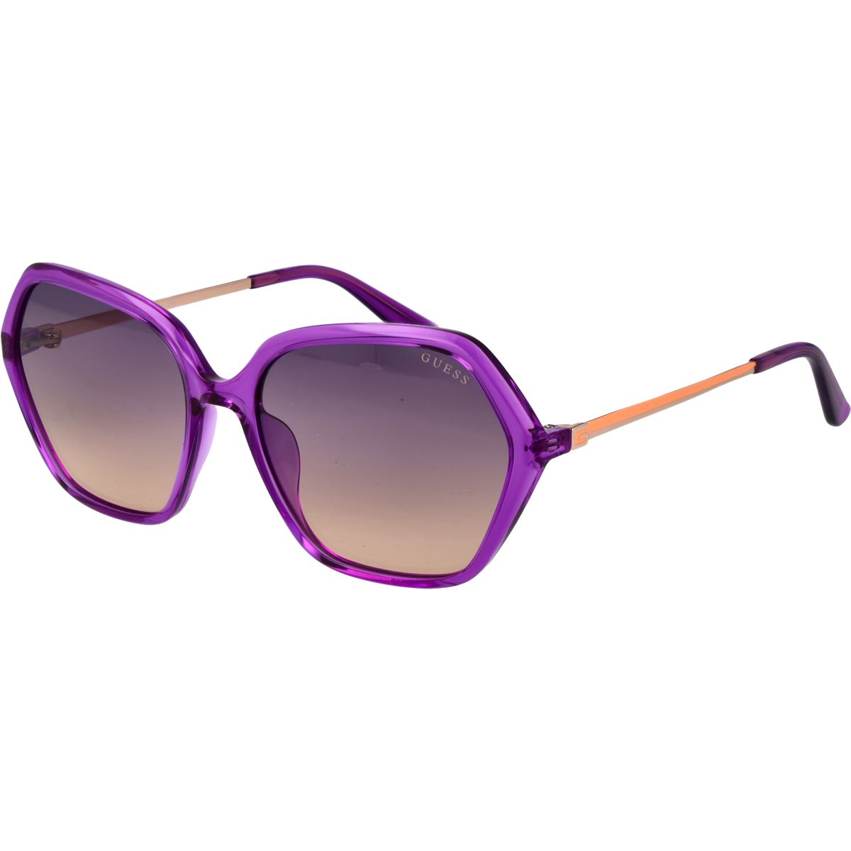 Geometrische lilafarbene Sonnenbrille