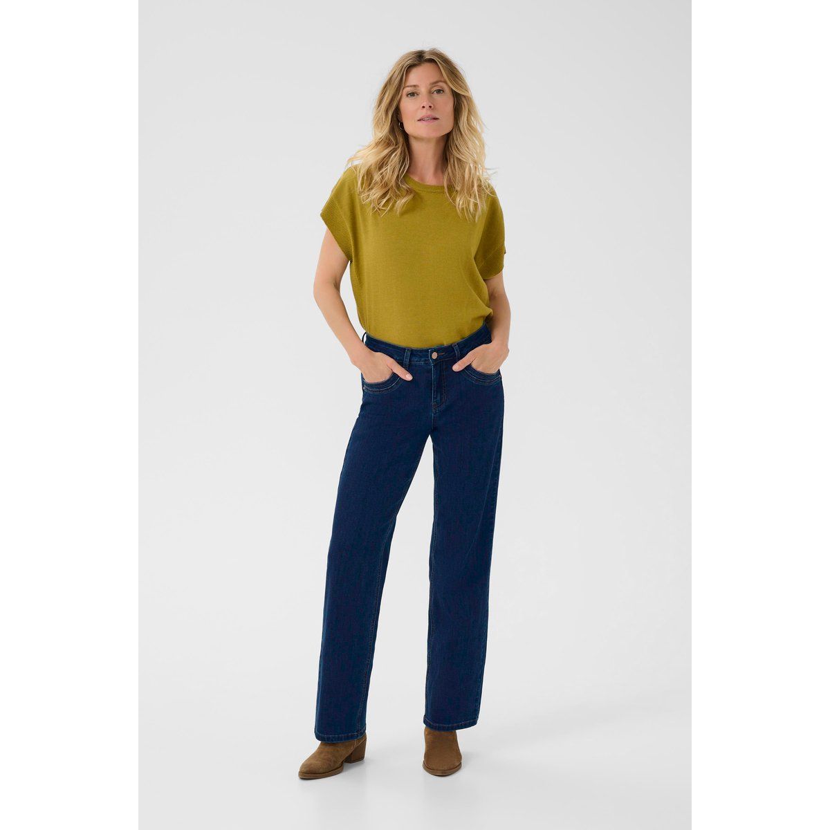 Klassische Denim Jeans mit gerader Passform