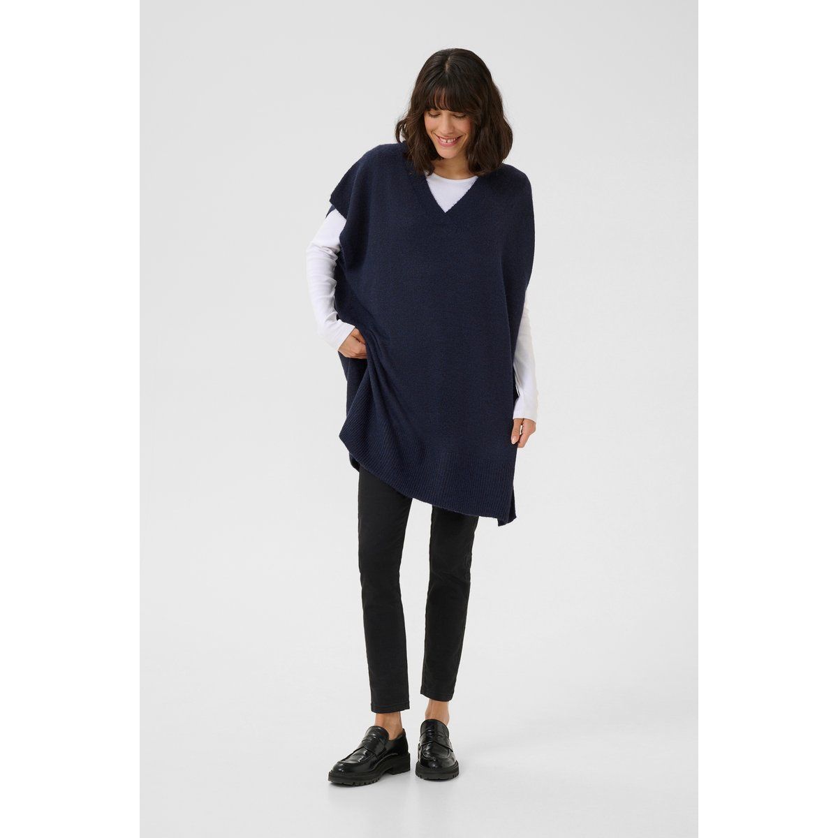 Poncho KAannetta Loose fit marine