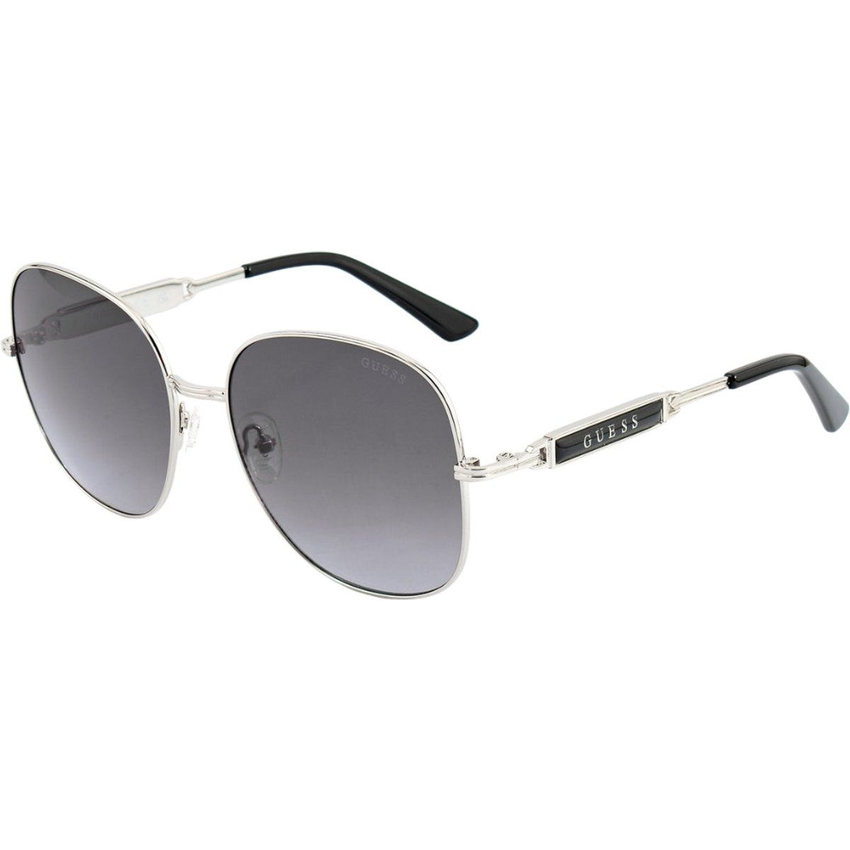 Übergroße Metallrahmen-Sonnenbrille mit Verlaufsgläsern