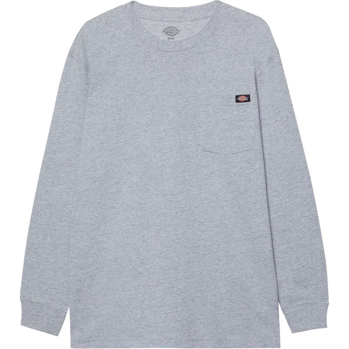 Dickies Pocket Tee Langarm Baumwoll Herren Grau T-Shirt