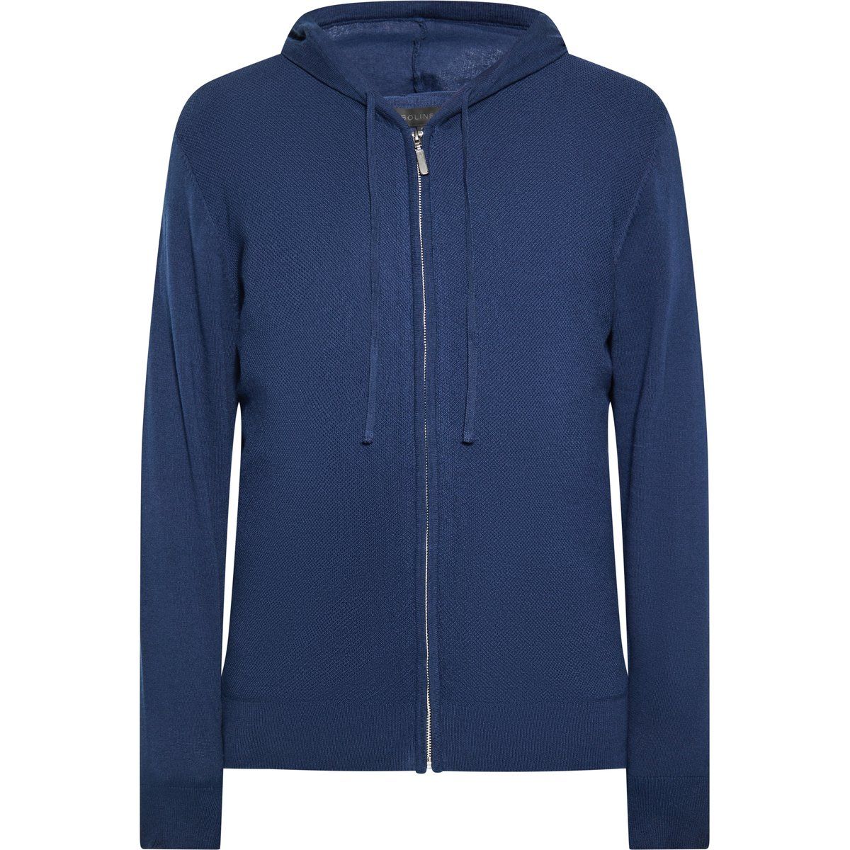 Lässige Strickjacke mit Reißverschluss und Kapuze