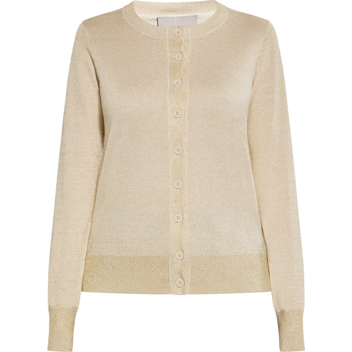 Klassische Strickjacke mit Knopfleiste und Rundhalsausschnitt