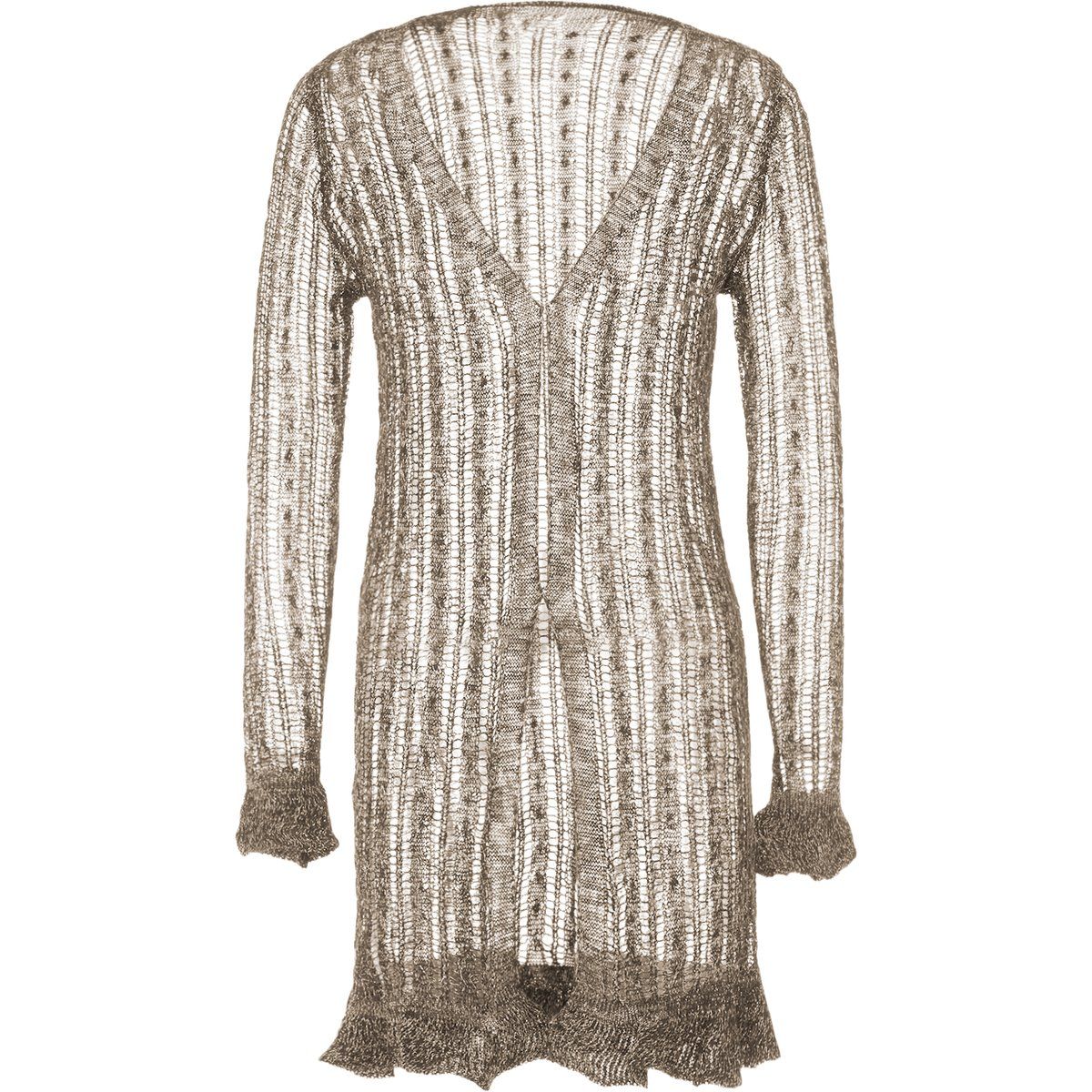 Dreimaster Strickjacke Frauen Taupe