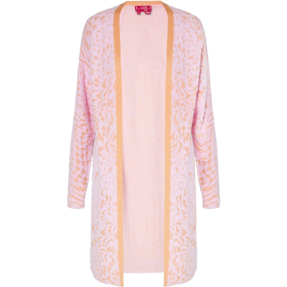 Lange Strickjacke mit offener Vorderseite