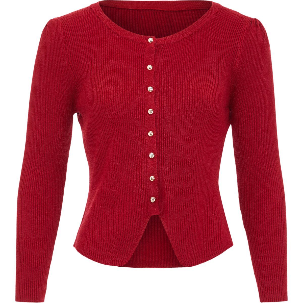 Figurbetonte Strickjacke mit Knöpfen