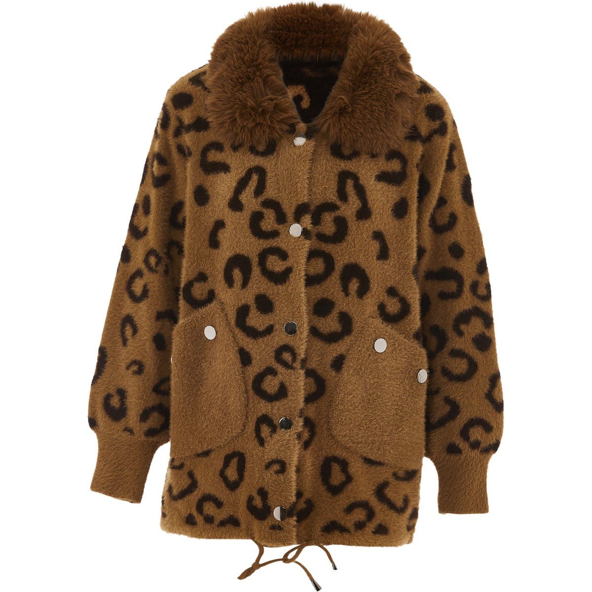 Mymo Strickjacke Frauen hellbraun
