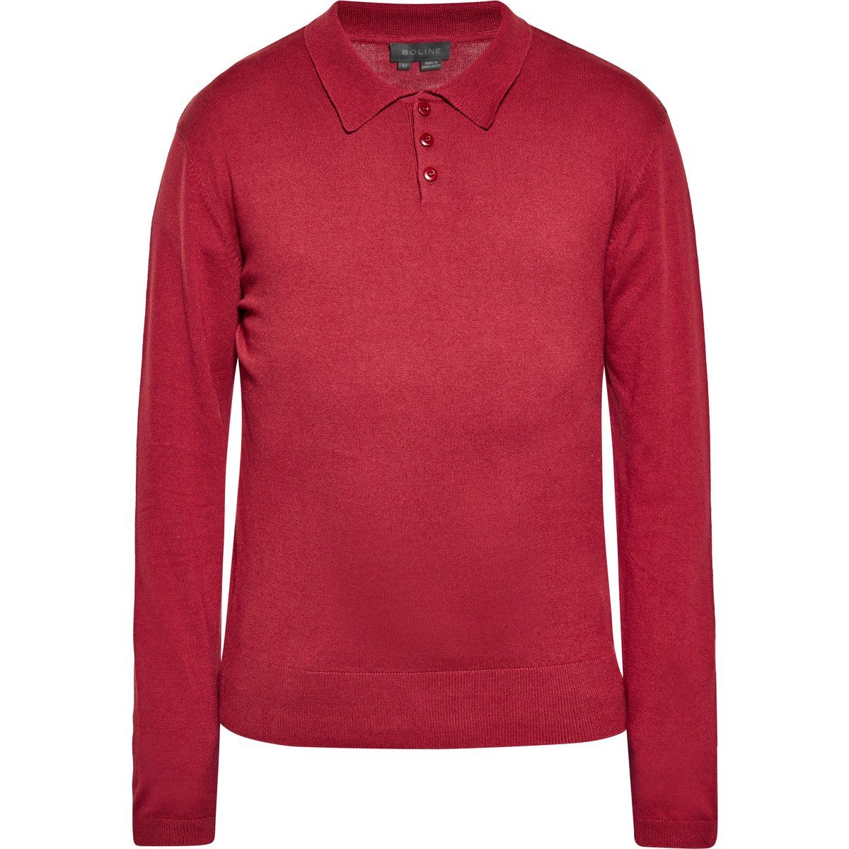 Herren Langarm Strick Polo Shirt
