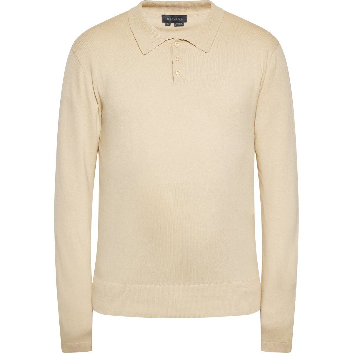 Herren Langarm Strick Polo Shirt