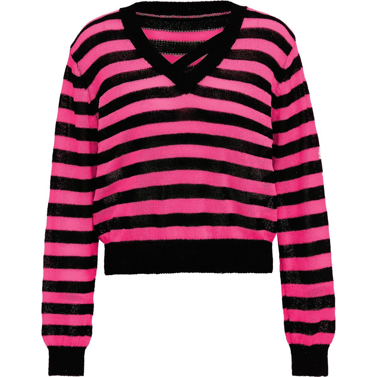 Mymo Pullover Frauen schwarz rosa