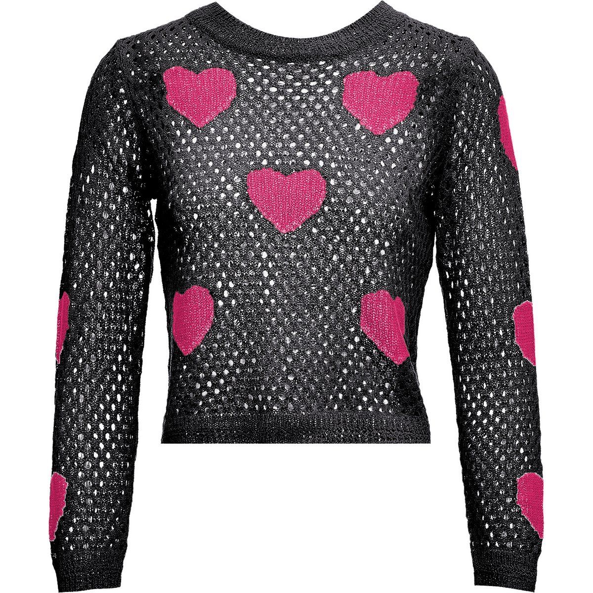 Mymo Pullover Frauen schwarz rosa