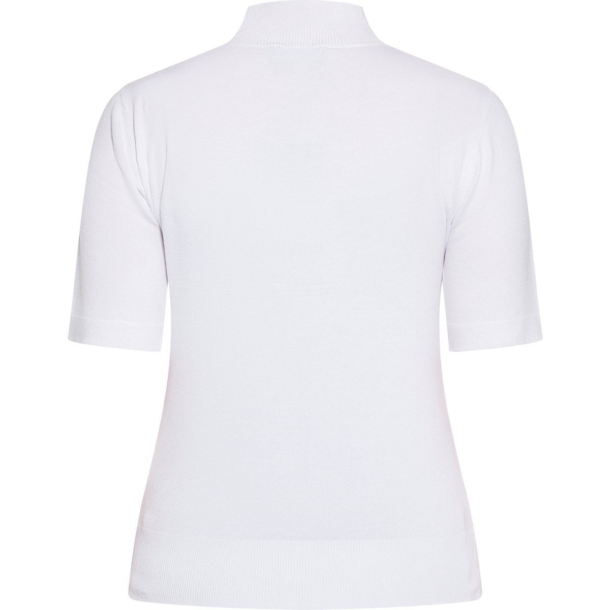 Elegantes geripptes Kurzarm-Strickoberteil