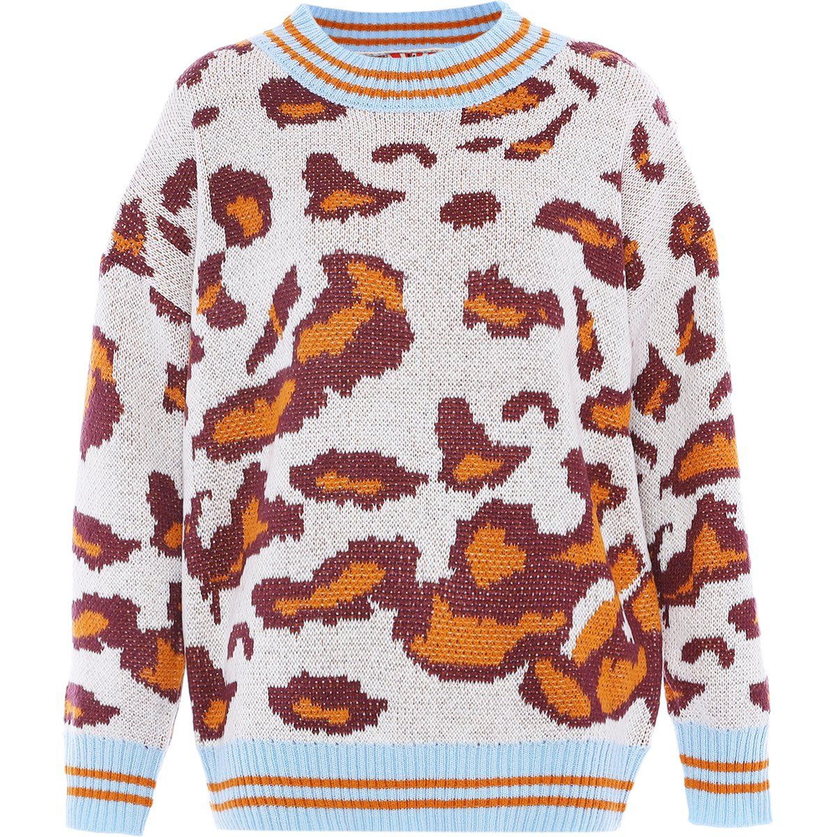 Strickpullover mit Animal-Print