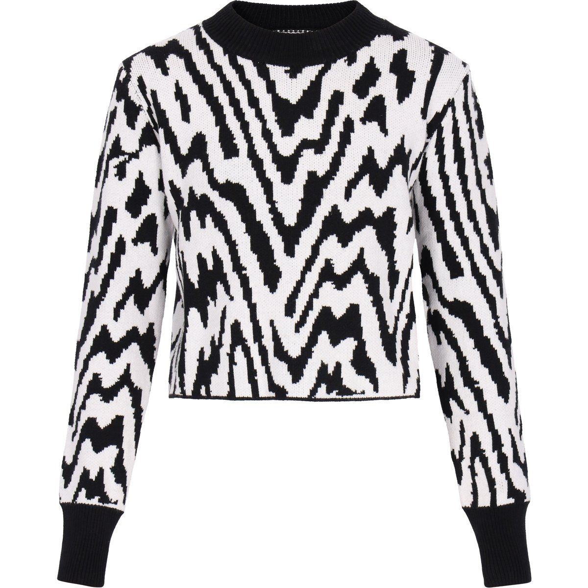 Mymo Pullover Frauen schwarz-weiß