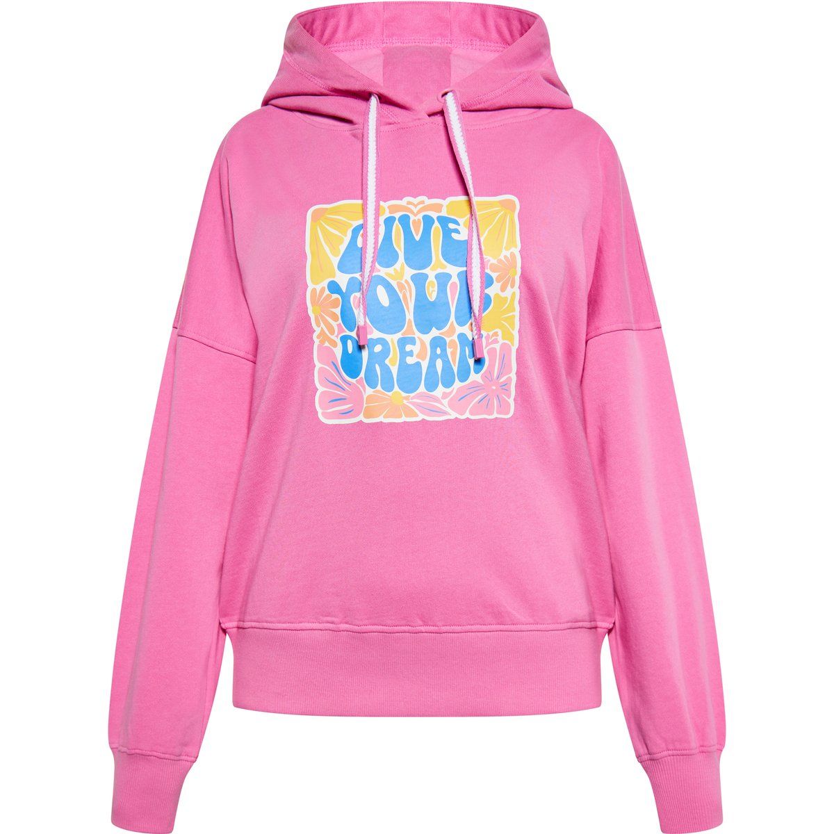 Kapuzenpullover aus Baumwollmischung mit Grafikdruck