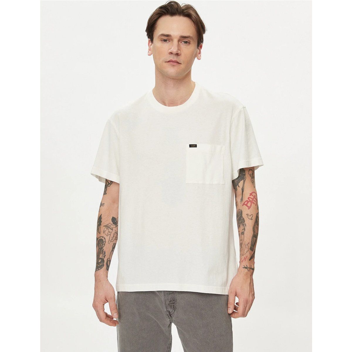 Entspanntes T-Shirt mit Brusttasche