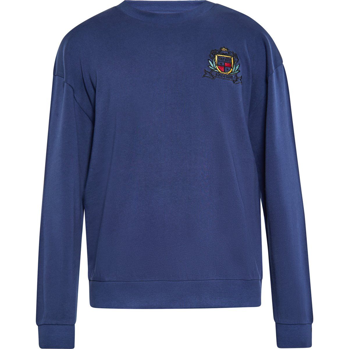 Sweatshirt mit gesticktem Wappen, lockere Passform