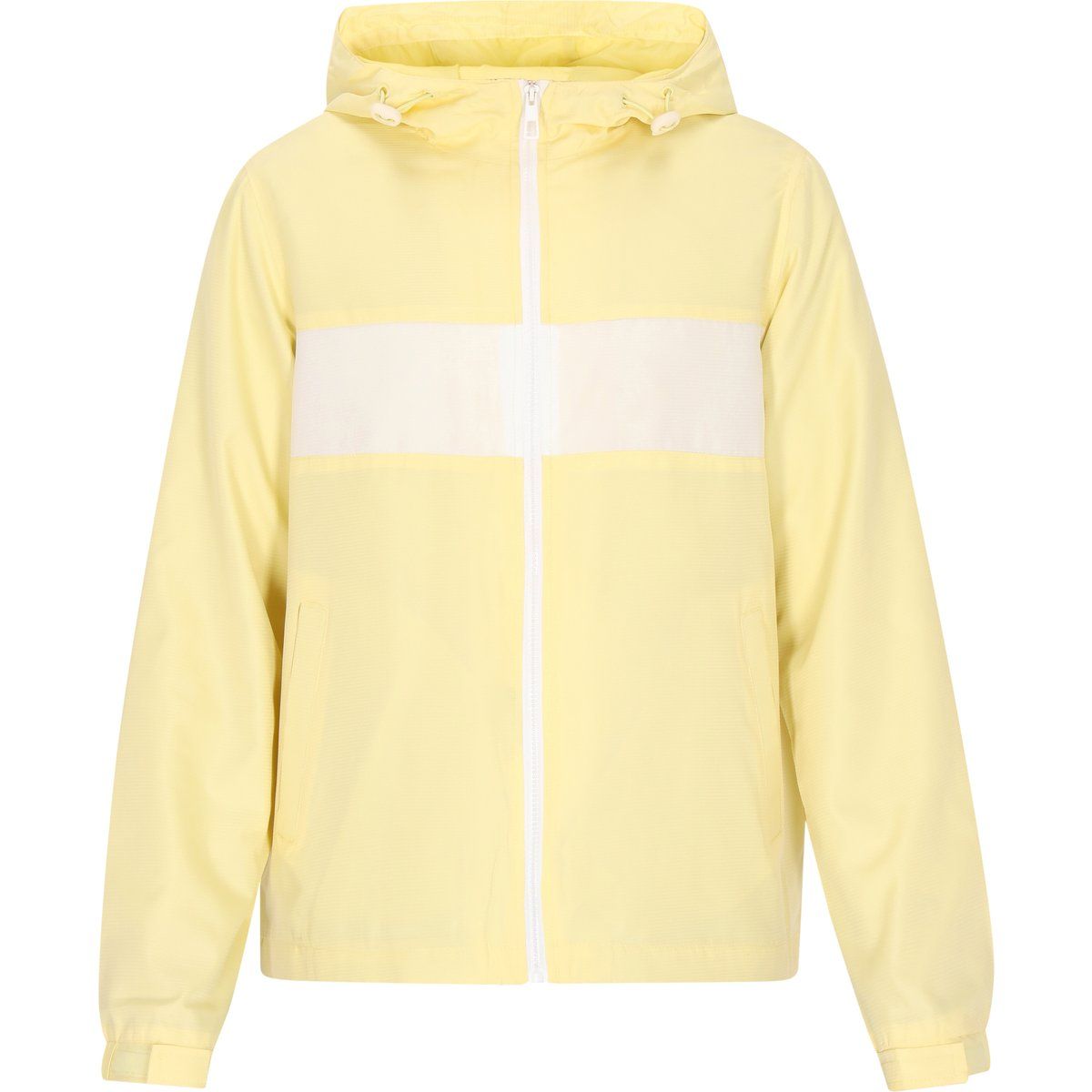 Kapuzen-Windjacke mit Streifendetail