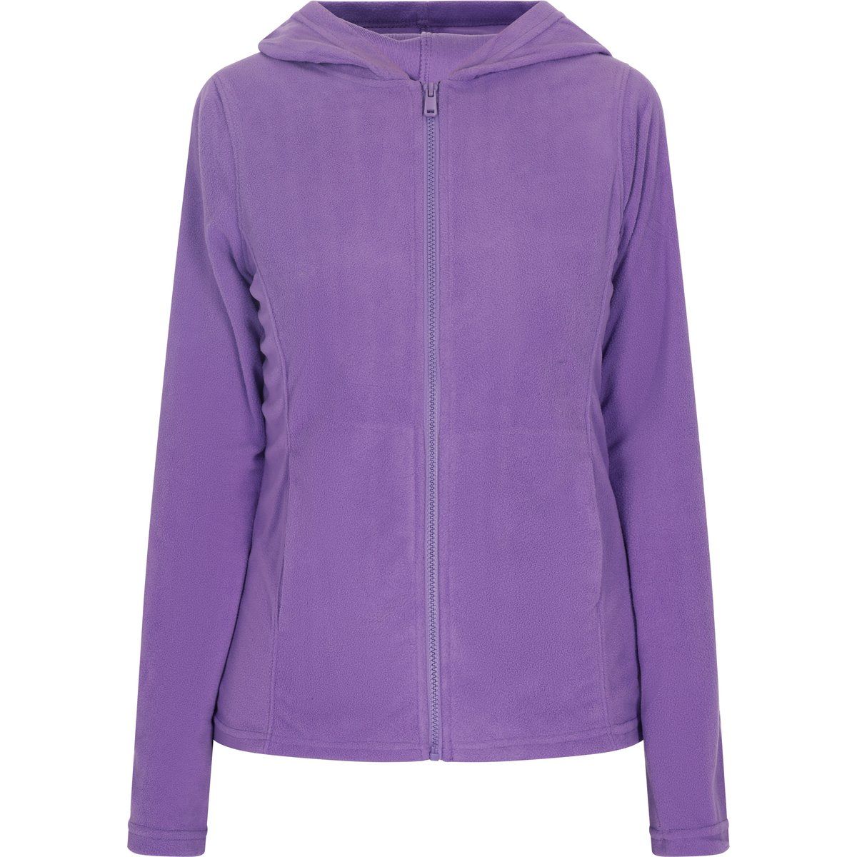 Fleecejacke mit Kapuze und Reißverschluss