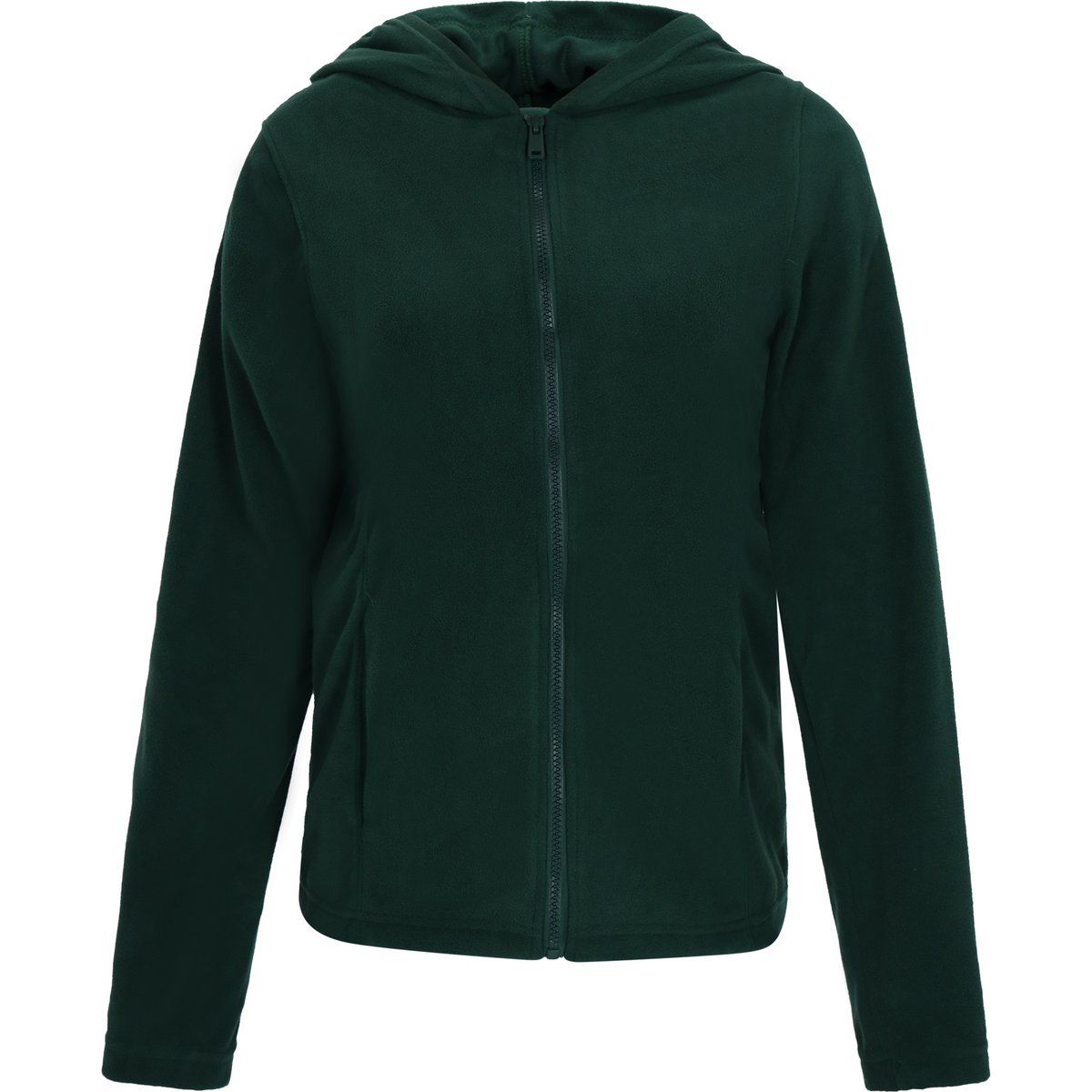 Lässige Fleece-Jacke mit Reißverschluss und Kapuze