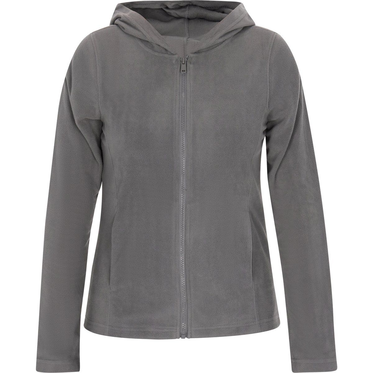 Fleece-Kapuzenjacke mit Reißverschluss für Damen