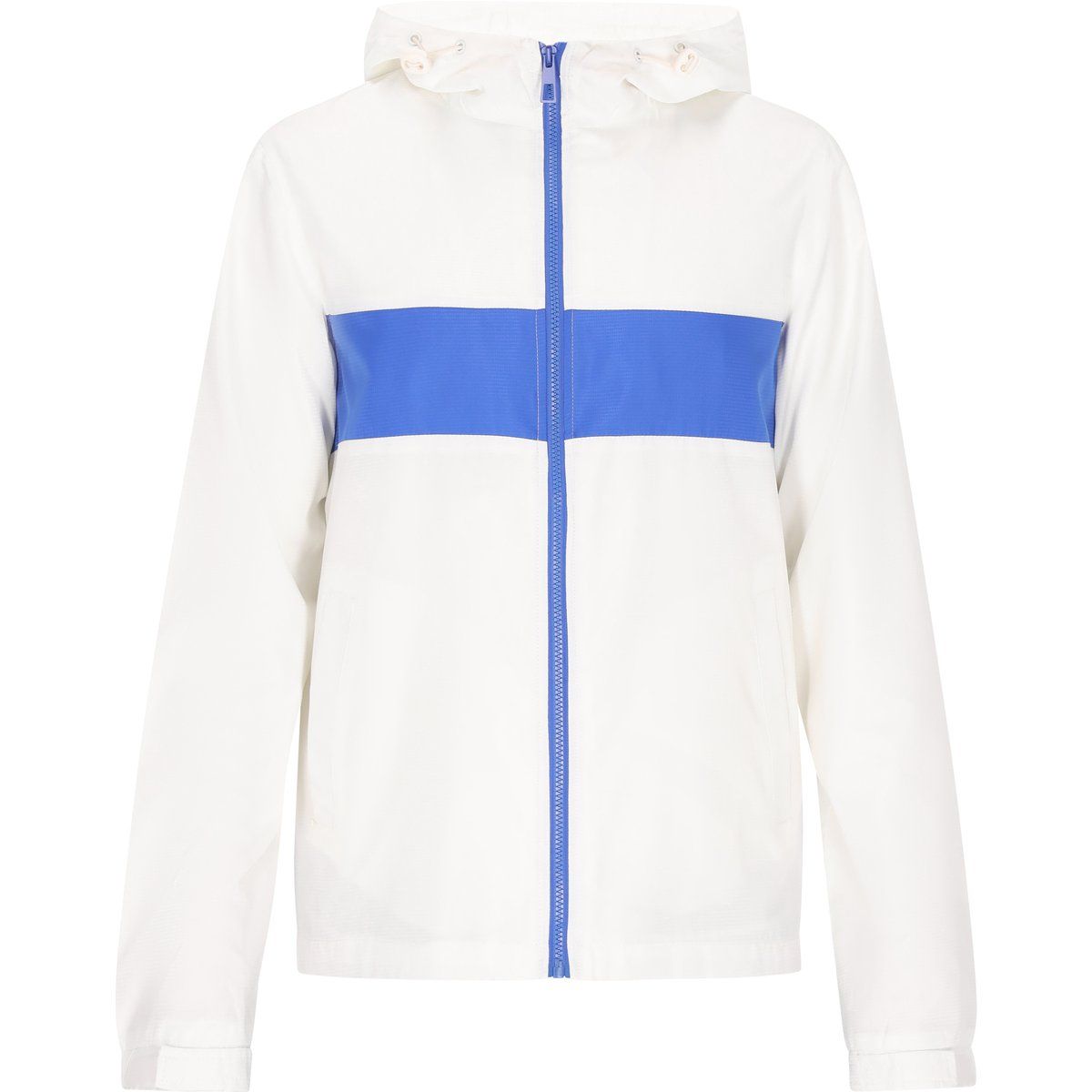 Sportliche Kapuzen-Windjacke mit Streifen