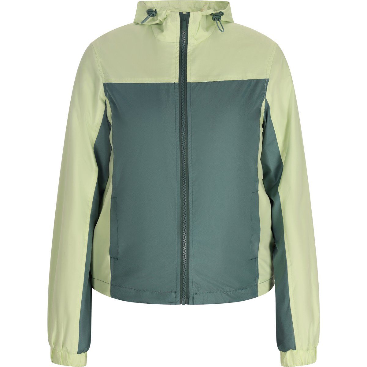 Farbblock Windbreaker Jacke mit Kapuze