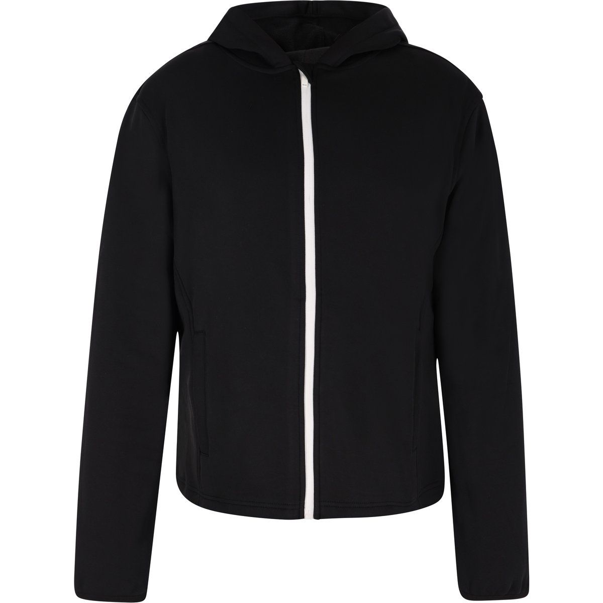 Schwarze Kapuzenjacke mit Reißverschluss