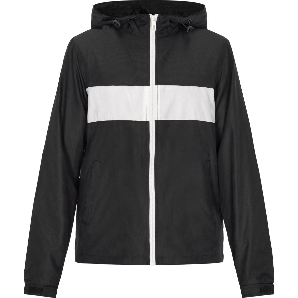 Moderne Windjacke schwarz und weiß
