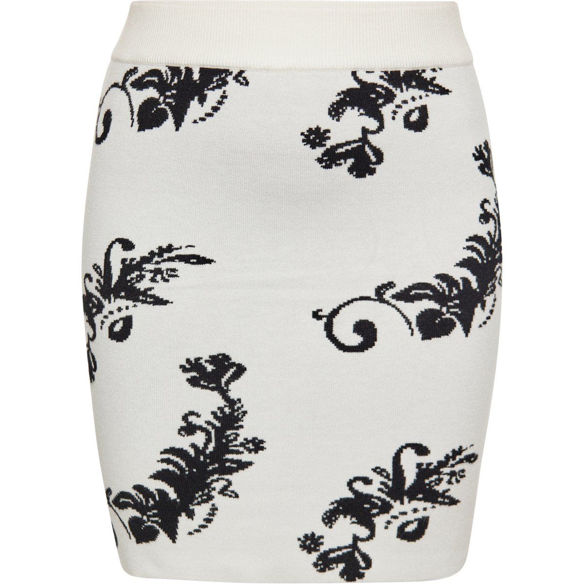 Bleistiftrock mit floralem Toile-Muster