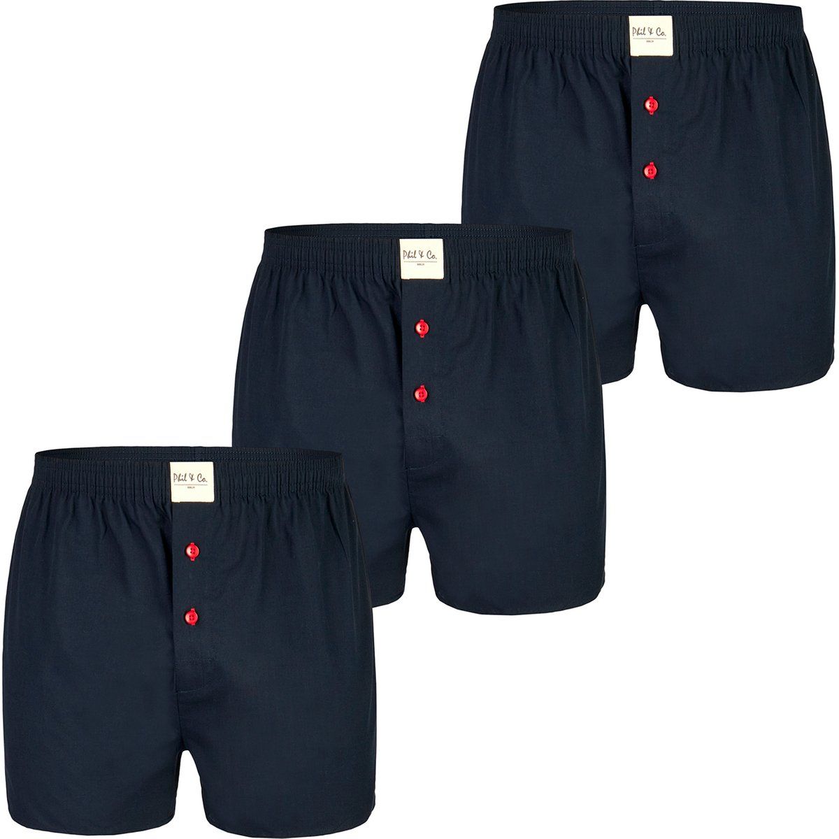 Klassische Web-Boxershorts 3er-Pack