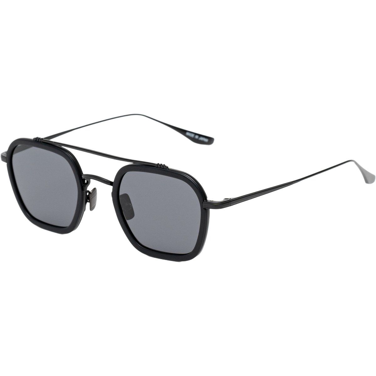 Schwarze Unisex-Sonnenbrille aus Edelstahl