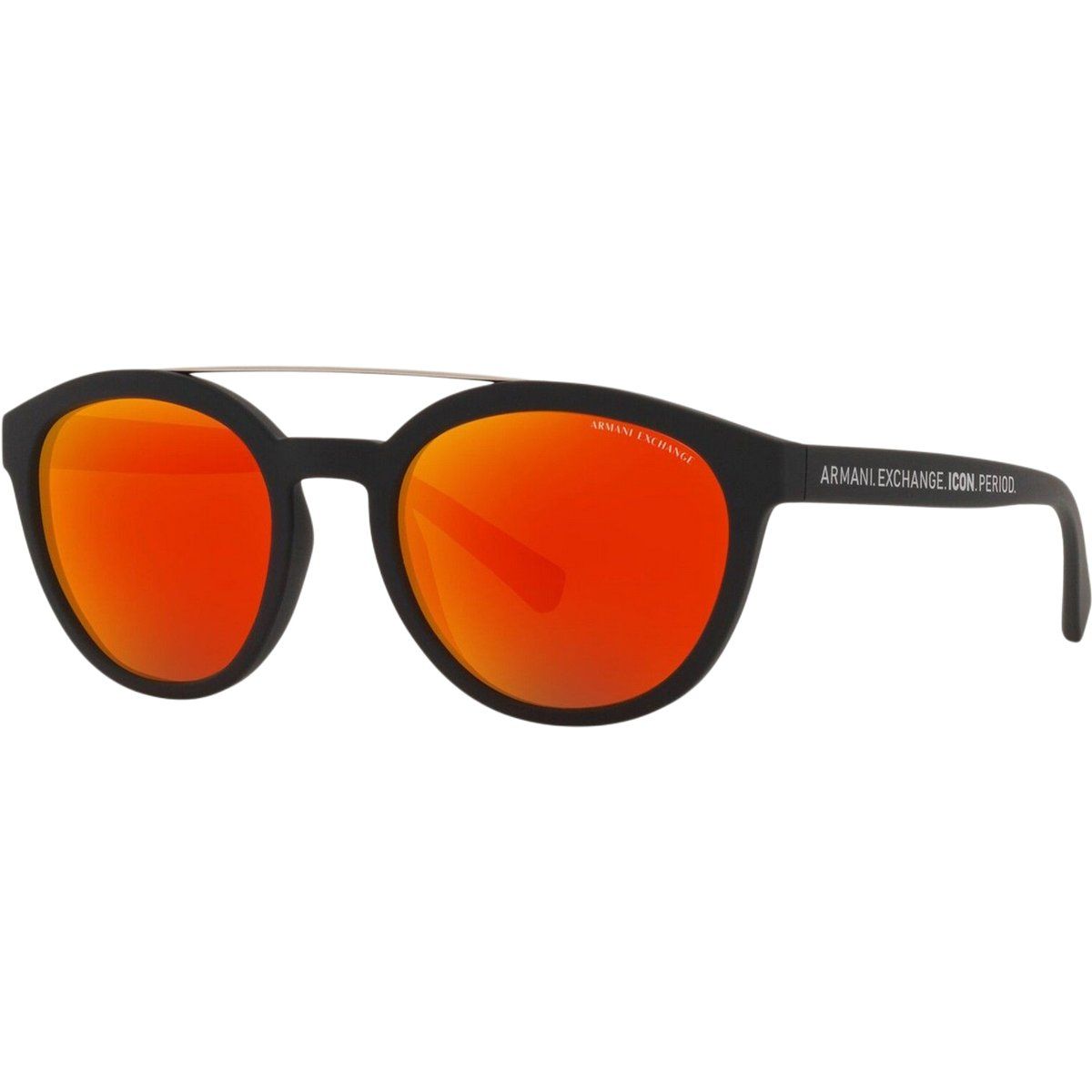 Sonnenbrille mit runden Gläsern, orangefarbene Gläser